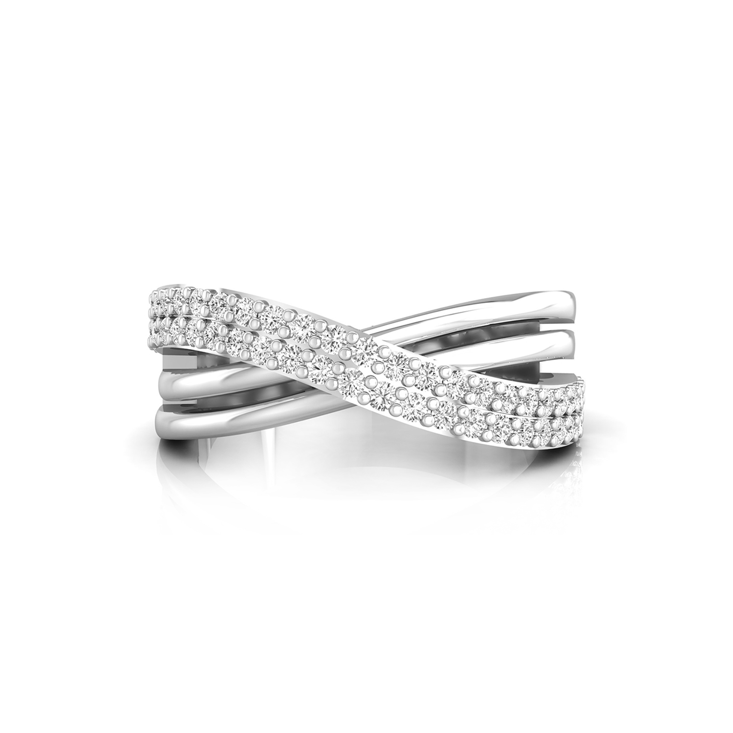 Twine 6/10 Ct round brilliant cut natural diamond wedding band for man