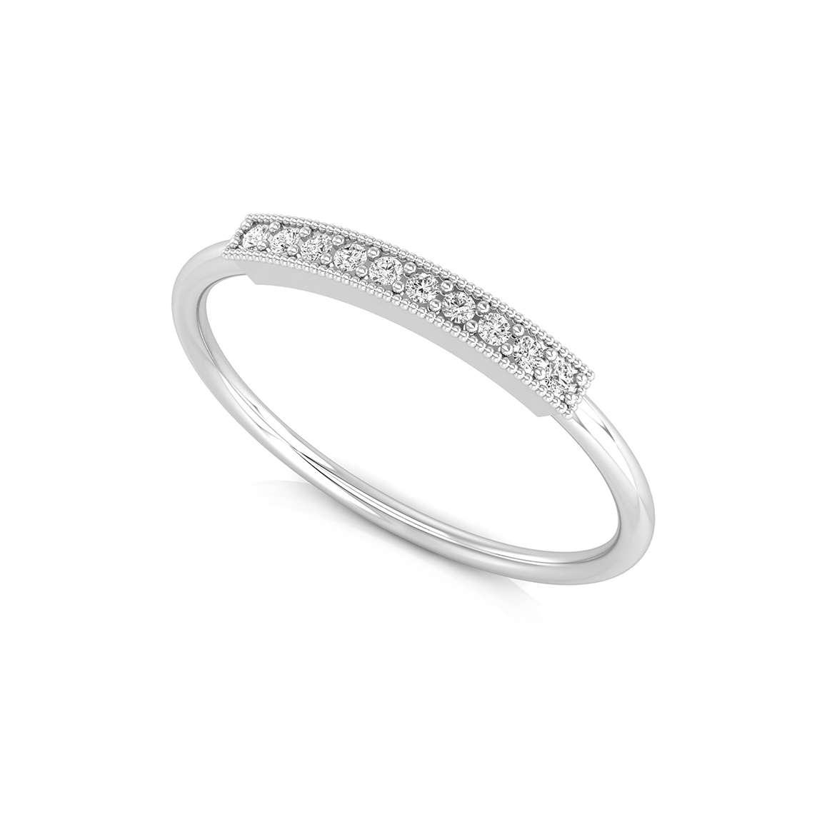 1/16 Ct round brilliant cut natural diamond band for wedding proposal gift