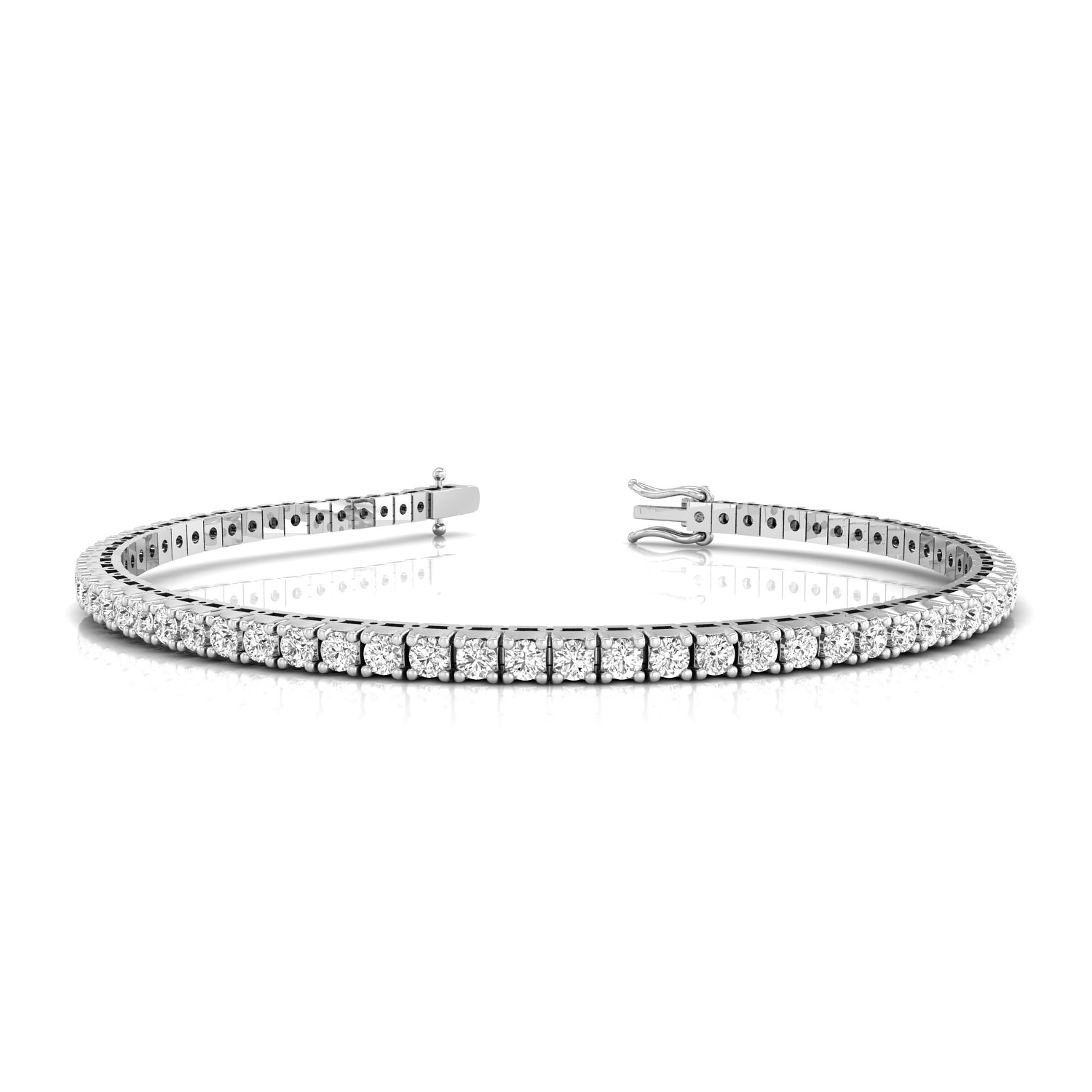 4 Ct Round brilliant cut natural diamond tennis bracelet