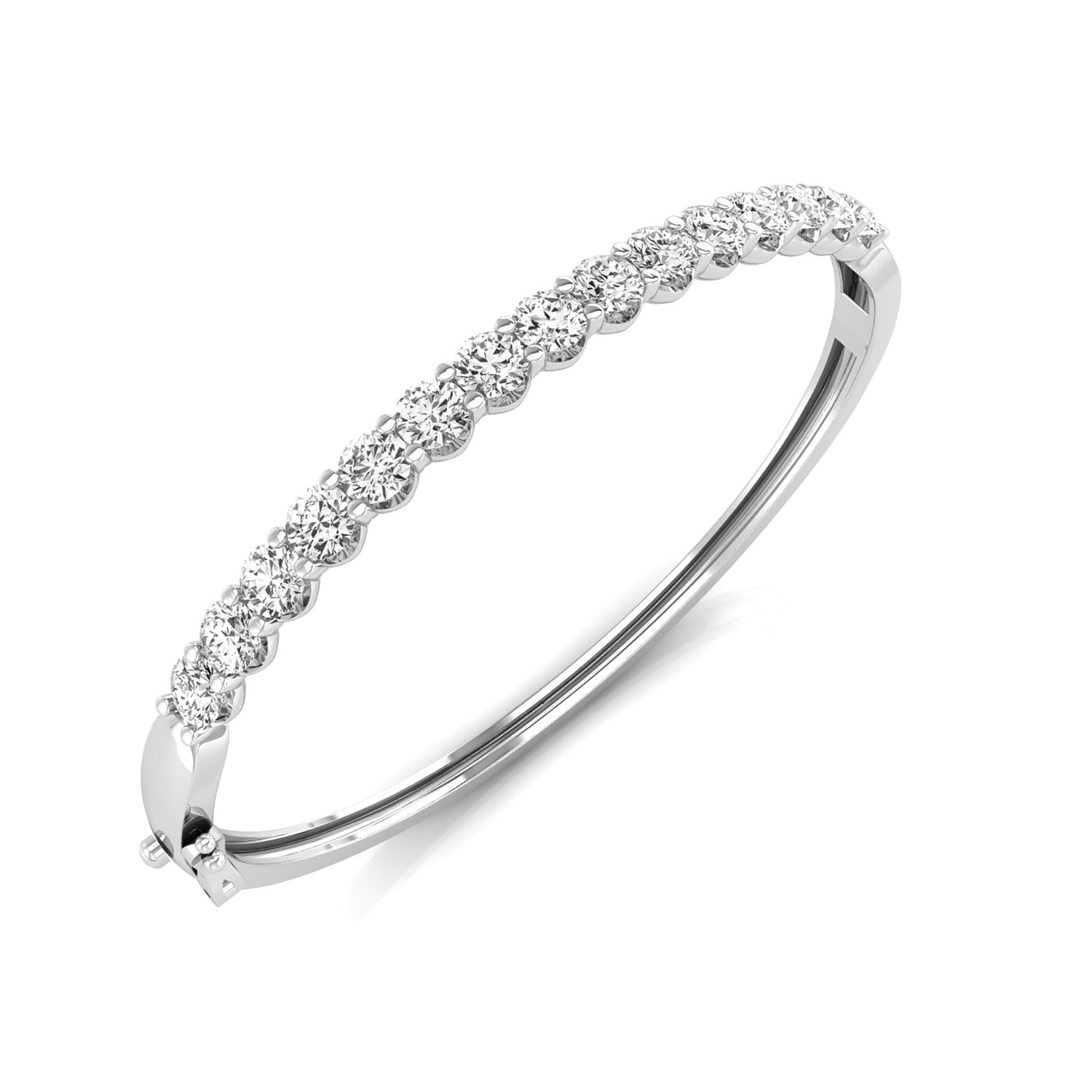 9/2 Ct brilliant round Cut natural diamond bangle bracelet for women