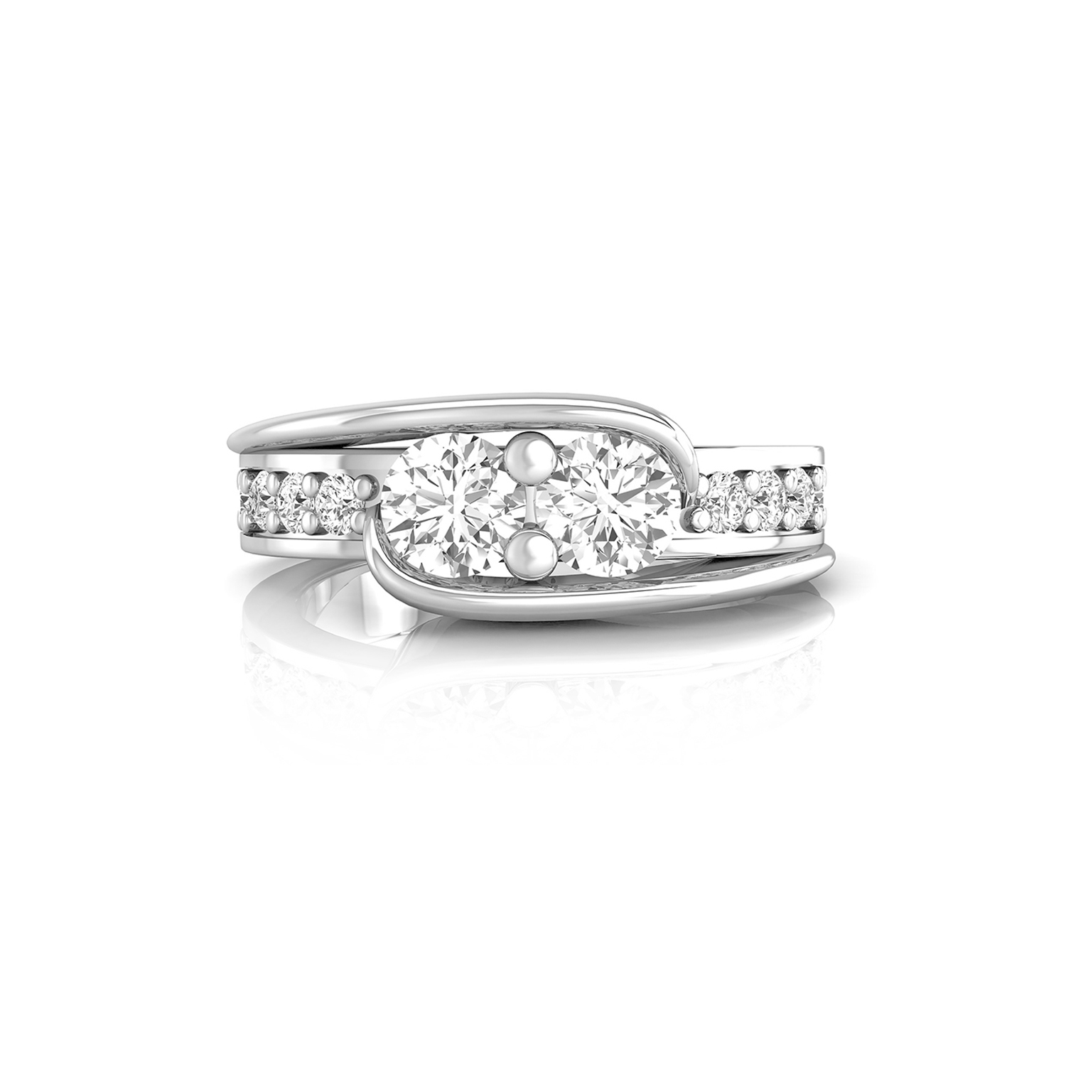 Vivian natural round brilliant cut diamond engagement-wedding ring