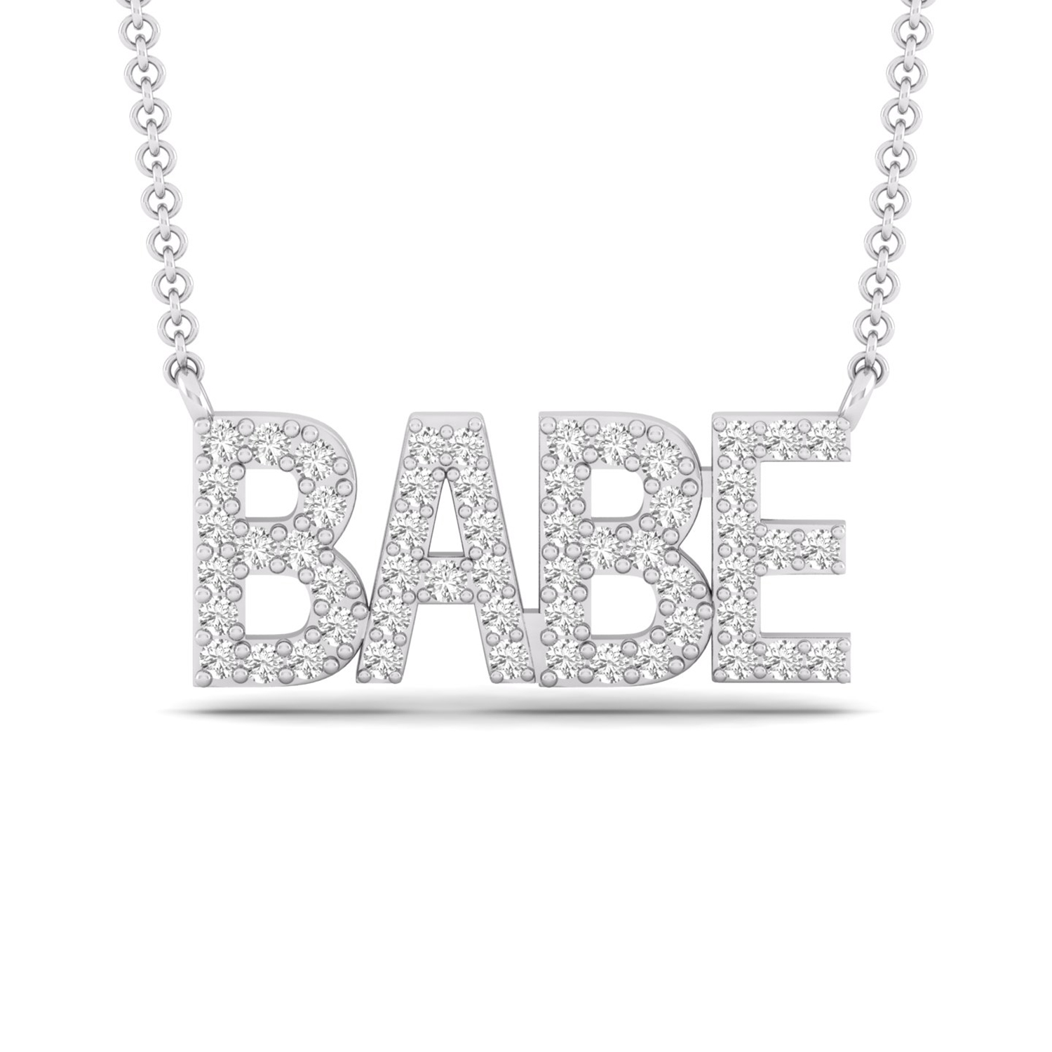 5/6 Ct natural brilliant round diamond BABE necklace for valentine gift