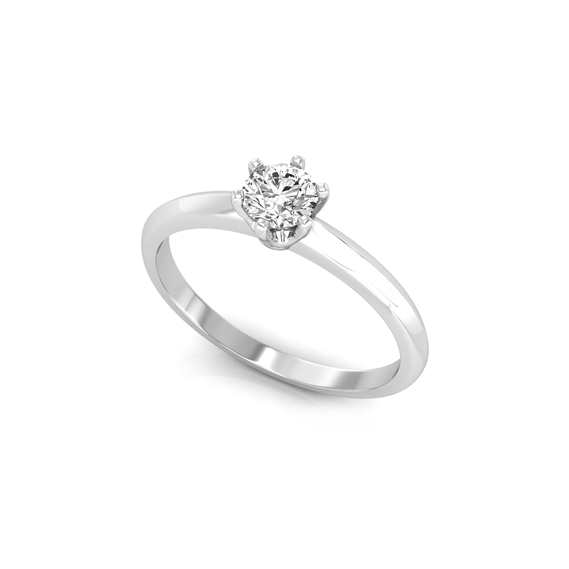 2/7 Ct round brilliant cut natural diamond solitaire proposal ring